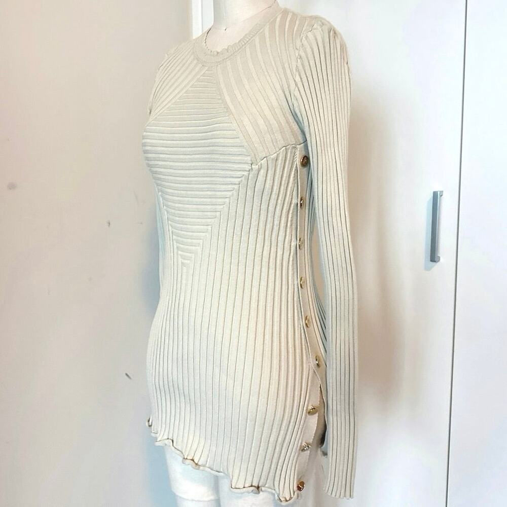 Rabanne Long Sleeve Top - Ecru SZ Medium